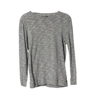 Mark Law Luxury Tee Shirt Size Small Minimalist Gray Neutral Basic Long Sleeve